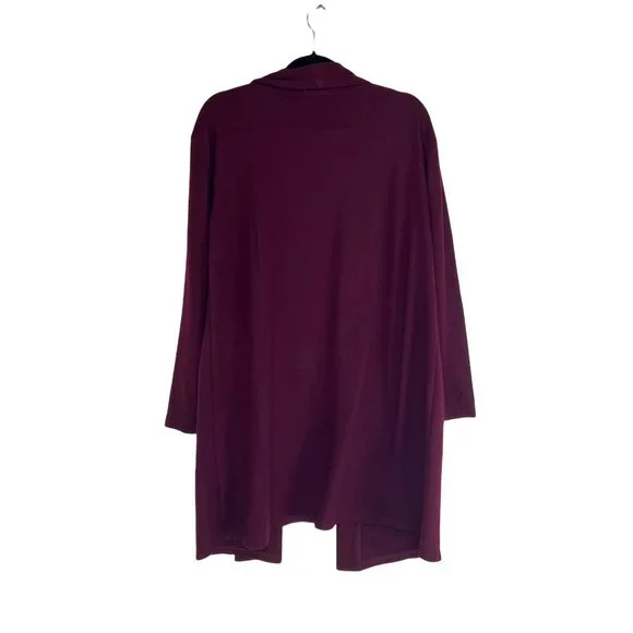 NWT Melloday Burgundy Long Cardigan Sweater Size L - Picture 3 of 8